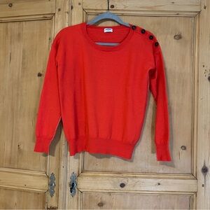 Wallace Women’s Merino Wool Sweater with Button Accent Size M